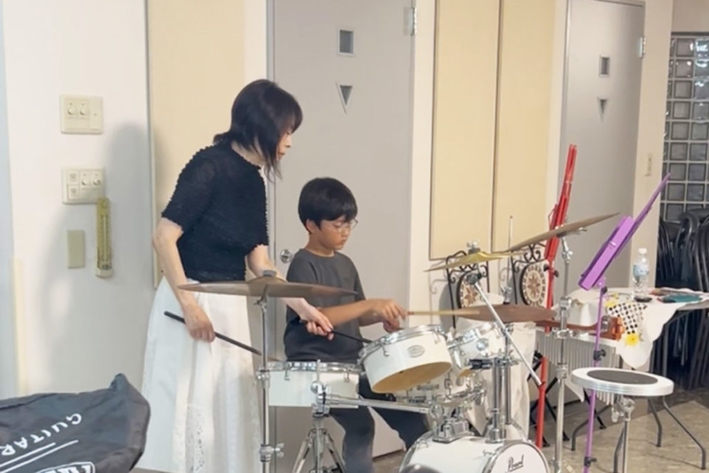 ドラムレッスン風景